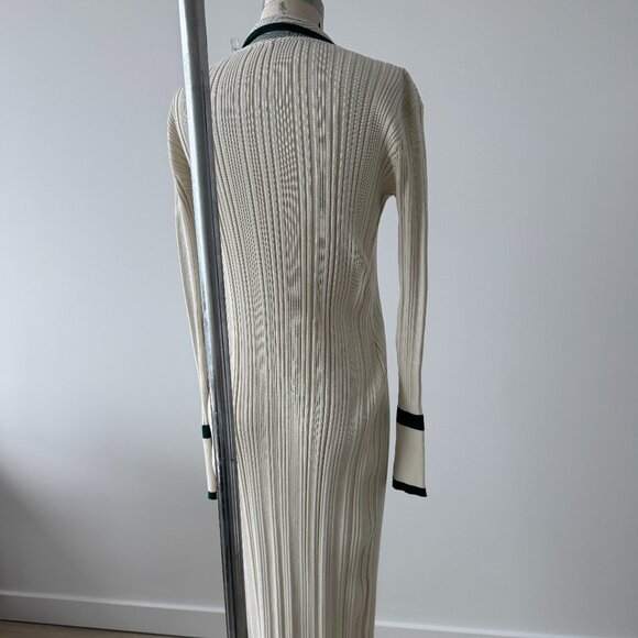 Knitted Sweater Long Dress Vintage Long Sleeve V Neck Bodycon Maxi Dress size XS - Picture 3 of 3